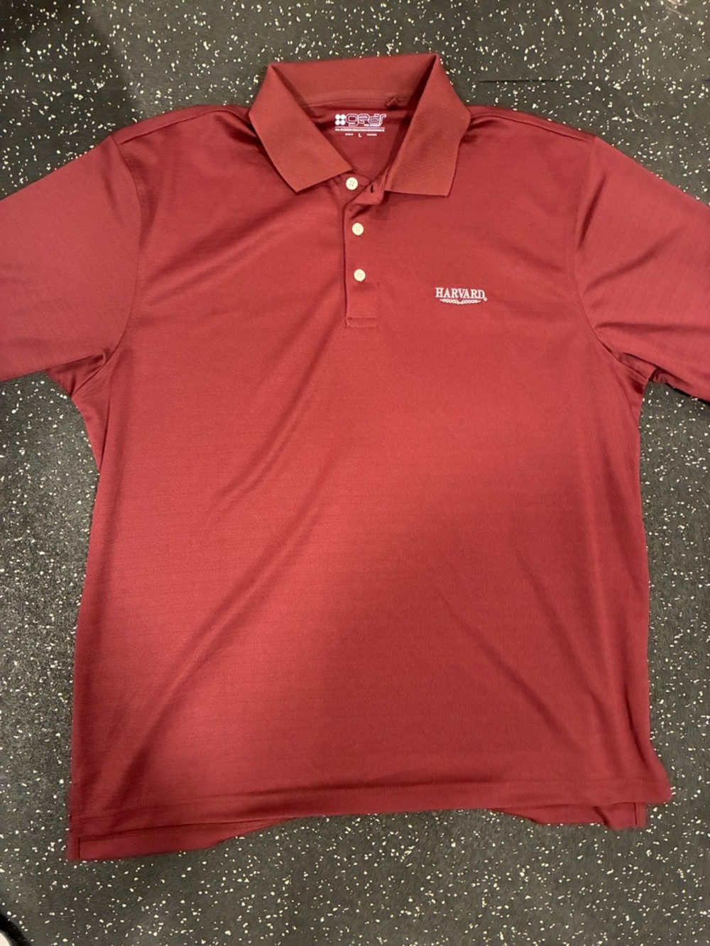 Men's Harvard golf Polo Shirt in Deep Maroon